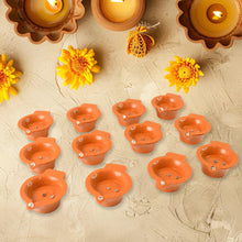 Flower Water Sensor Diyas for Diwali Decoration, Diwali (12 Pcs Set)