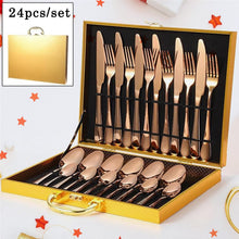 Kitchen Tableware / Flatware Sets Kitchen Forks Spoons with Gift Box (24 Pcs Set) - asurekart.com