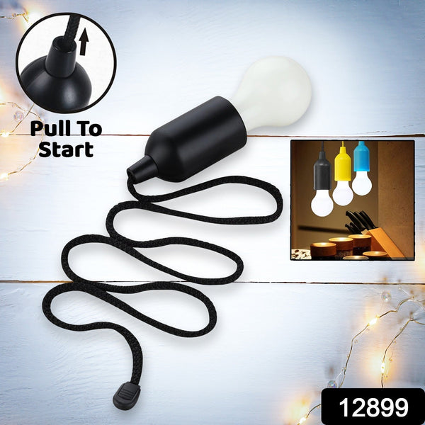 LED Pull Cord Light – Hanging Black LED Bulb (1 Pc)