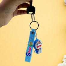 Cute Cartoon Silicone 3D Key Chain with Metal Hook & Strap (Pack of 1 / Mix Design)