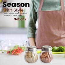 Apex Oregano & Chilli Flakes Dispenser Set – 2 Pcs Plastic Spice Shaker with Stainless Steel Lid