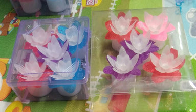 Decoration Candles/Led Diwali Decor Lotus Flower Candle, Diwali (5 Pc)