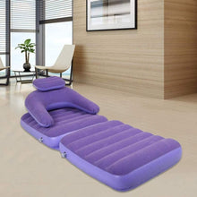 2 in 1 Air Mattress & Lounger, Portable Inflatable Mattress Air Sofa With Air Hand Pump (175×75 cm) - asurekart.com