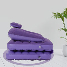 2 in 1 Air Mattress & Lounger, Portable Inflatable Mattress Air Sofa With Air Hand Pump (175×75 cm) - asurekart.com