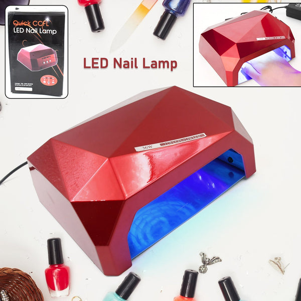 36W LED Nail Dryer, Curing Nail Polish UV Gel Diamond Shaped Nail Dryers (1 Pc) - asurekart.com