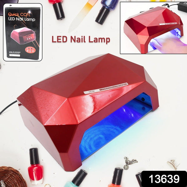 36W LED Nail Dryer, Curing Nail Polish UV Gel Diamond Shaped Nail Dryers (1 Pc) - asurekart.com