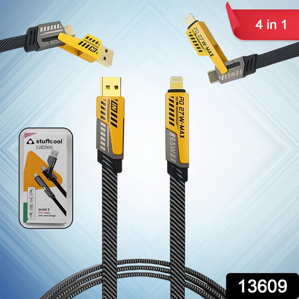 4 in 1 Charging Cable 65W Cable (1 Pc) - asurekart.com