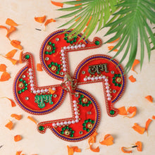 Acrylic Swastik Shubh Labh Wall Hanging  (1 Pc)