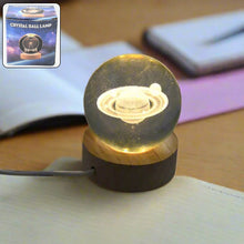 Astronaut 3D Crystal Ball lamps With Wood Base (1 Pc) - asurekart.com