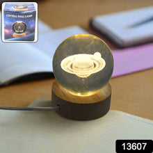 Astronaut 3D Crystal Ball lamps With Wood Base (1 Pc) - asurekart.com