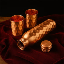 Copper Water Bottle 2 Glasses with Gift Box (3 Pcs Set) - asurekart.com