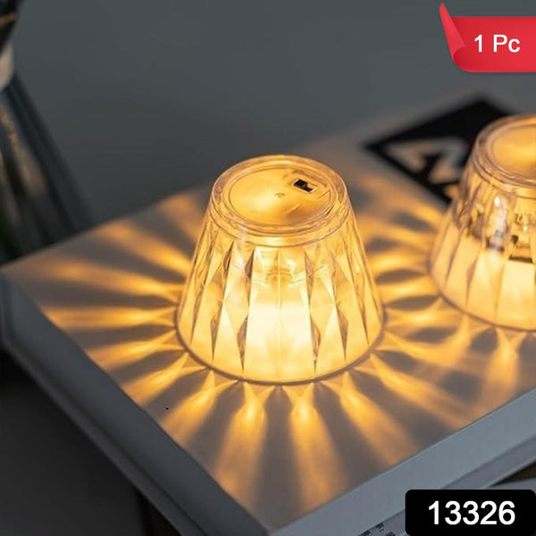 Cup Shape Crystal Table Lamp, Diwali (1 Pc) - asurekart.com