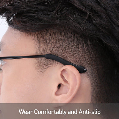 Eyeglass Anti Slip Ear Grip Soft Silicone Glasses Ear Hooks (1 Pair / Color May be Vary) - asurekart.com