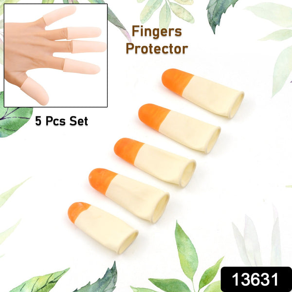 Finger Caps, Silicone Finger Protectors Sleeves (Finger Cots / 5 Pcs Set) - asurekart.com