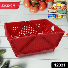 Flexi fold Storage Basket Box with Holes Ventilated Design (23×20 Cm / 1 Pc) - asurekart.com