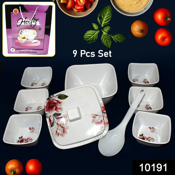 Hector High Quality Dinning Dinner / Pudding Set (9 Pcs set) - asurekart.com