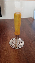 High Grade Stainless Steel Potato Masher Paubhaji / Pav Bhaji Masher with Wooden handle (1 Pc) - asurekart.com