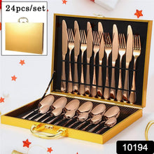 Kitchen Tableware / Flatware Sets Kitchen Forks Spoons with Gift Box (24 Pcs Set) - asurekart.com