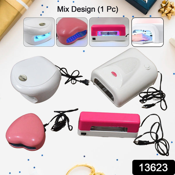 LED UV Lamp Nail Dryer Gel Nail Lamp Nail Polish Curing Lamp (1 Pc / Mix Design) - asurekart.com