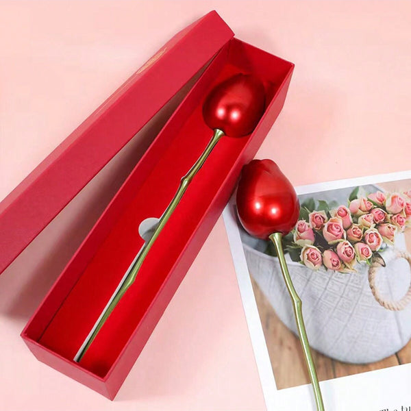 Metal Red Rose Couple Jewelry Box - Fancy Jewelry Box (1 Pc) - asurekart.com