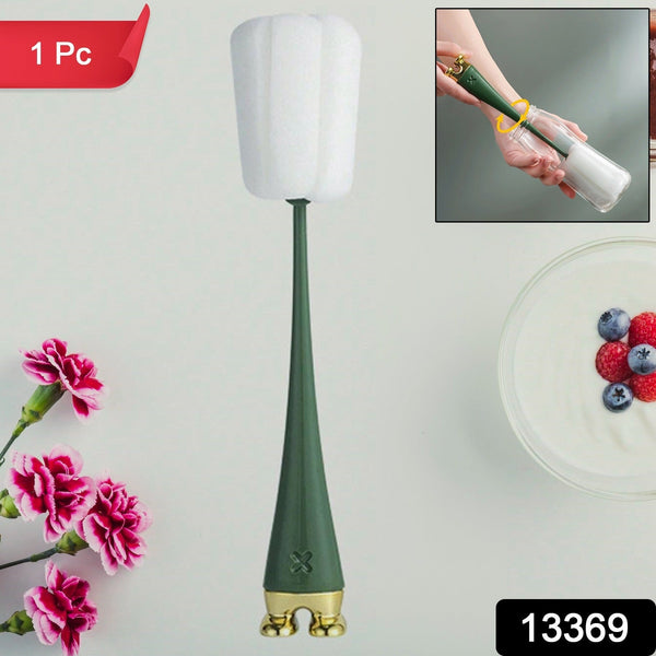Multifunctional Silicone Bottle Cleaning Foam Brush with Plastic Long Handle (1 Pc) - asurekart.com