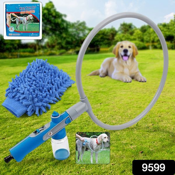 Pet Shower Sprayer, Cat Dog Grooming Bath Massager, With Microfiber Glove (1 Set) - asurekart.com