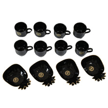 Pine Junction Ceramic Tea / cups / Mug Set With Pineapple Shape Serving Bowl (12 Pcs set) - asurekart.com