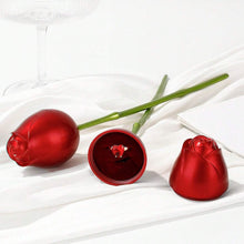 Plastic Red Rose Couple Rings Box - Fancy Rings Box (No Rings Included / 1 pc) - asurekart.com
