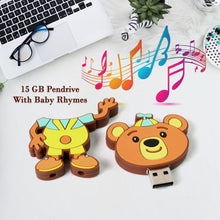 Portable Cartoon Shape Silicone USB Pen drive / Flash disk (15 GB With Baby Rhymes Song / 1 Pc) - asurekart.com