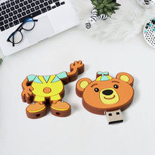 Portable Cartoon Shape Silicone USB Pen drive / Flash disk (15 GB With Baby Rhymes Song / 1 Pc) - asurekart.com