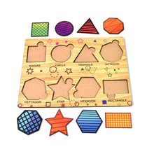 Wooden Triangles Puzzle Learning Educational Board (1 Set / 28×20 Cm) - asurekart.com