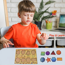 Wooden Triangles Puzzle Learning Educational Board (1 Set / 28×20 Cm) - asurekart.com