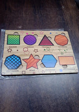 Wooden Triangles Puzzle Learning Educational Board (1 Set / 28×20 Cm) - asurekart.com